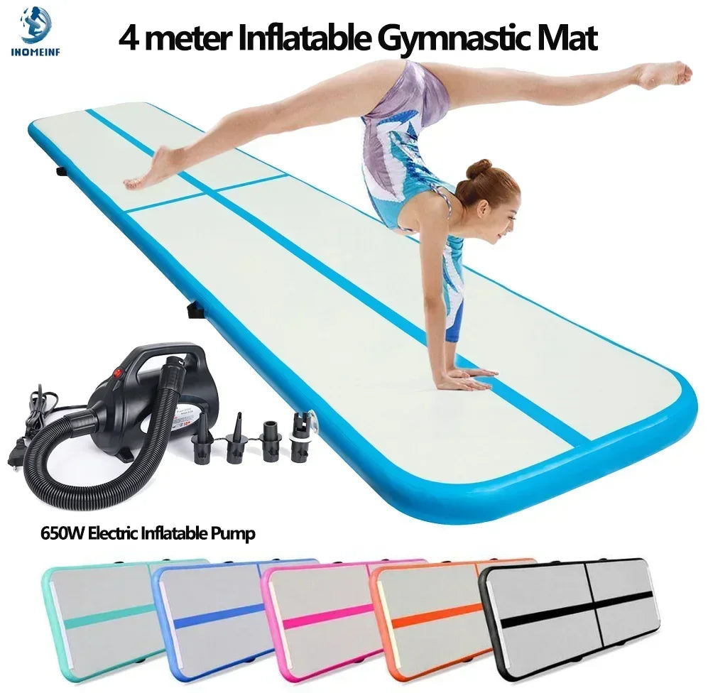 Inflatable Gymnastics Air Floor Mat 4m PVC with Pump