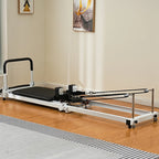 Foldable Pilates Reformer Steel Frame Yoga Fitness Equipment