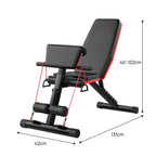 PORIYA ADKING Weight Bench Fitness Bench Press Squat Rack Adjustable Home Gym Equip