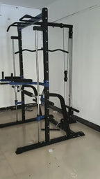 Multifunctional Smith Machine Cage with Squat Rack 300kg Capacity